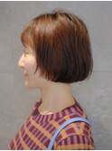 くせ毛多毛前上がりレイヤー小顔まとまりミニボブ冬ナチュラル