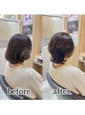 くせを活かしたウルフカット