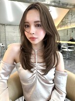 サイン 表参道(SIGN)&nbsp;韓国ヘアーハッシュカットレイヤーカットグレージュブリーチ無し