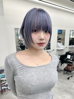 ヒビヲ 天神警固(HIBIO) 顔周りレイヤーカットダブルカラーケアブリーチレイヤーボブ