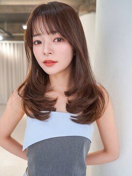 アンジェリカ 難波店(ANGELICA) ANGELICA 大人かわいい レイヤーカット ぱっつん前髪