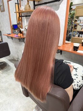 シールドヘアー 沖縄 新都心(C'LD Hair) 那覇美容室/おもろまち美容室/ピンクベージュ/ブリーチ/ロング