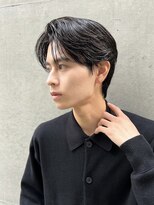 メンズヘア ガーデン 銀座(Men's hair GARDEN)&nbsp;センターパートスパイキーショートフェザーパーマダークアッシュ