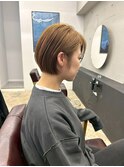 大分ショートボブ顔周りレイヤーカット髪質改善カラー