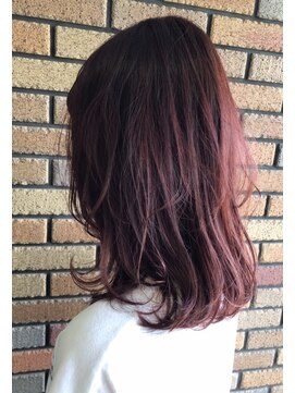 エーライン美容室(A-line) カシスピンク!伸ばしかけのイメチェン♪