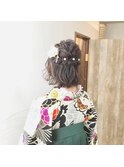 【卒業式】袴お着付け&ハーフアップアレンジ