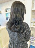 福山市美容室Caary 暗髪 ダークブルージュ ツヤ感イルミナカラー