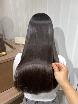 キュア 表参道(CURE) 黒髪/グレージュカラー/ココアベージュ/ヘルシーロング[表参道]