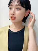 ガーデン オオタカノモリ(garden otakanomori)&nbsp;透明感暗髪×束感ショート×シースルーバング×フレンチガーリー