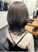 【イルミナカラー】透明感グレージュ/暗髪カラー/くびれヘア