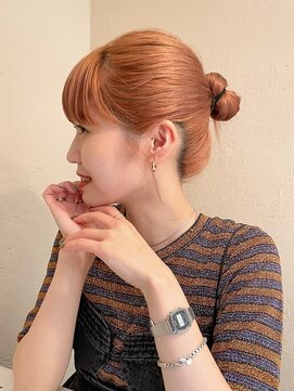 ルル 表参道(lulu.) 暖色カラー/暖色/オレンジ/ピンク/ボブ/重めカット