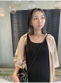 フェイスフレーミング×ミディアムボブ