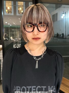 パーク(PAAQ) ボブ /ブリーチ /デザインカラー /ローライト  /ハイライト