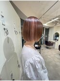 切りっぱなしボブ暖色インナーカラー/HONOKA