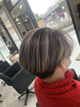 ラフ 難波店(LAFF) #黒髪#ボブルフ#ネビージュ#小顔#ワンレン