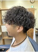 波巻きパーマ