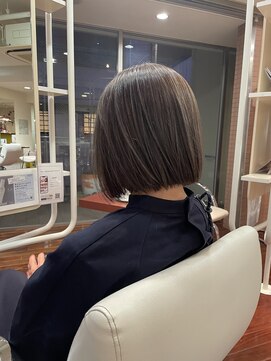 ヘアースペースブルーム プリュス 石橋店(HAIR SPACE BLOOM plus) 石橋/白髪ぼかしハイライト/酸性ストレート/髪質改善/ボブ/ツヤ