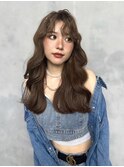 ハイトーンカラー　韓国風巻き　　顔周りカット　SAYAKA
