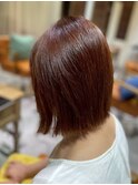 大船ショートヘア大人ショートボブ白髪ぼかしハイライト白髪染め