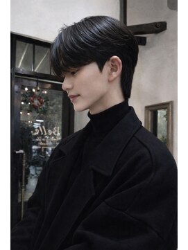 ベル 表参道Terrace(Belle) 【好印象！黒髪メンズウルフ】リバースセンターパート/韓国風