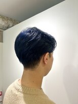 アロッタ 梅田茶屋町(alotta) ブリーチ1回で作るネイビー×刈り上げヘア