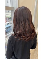 タヤ グランデュオ立川店(TAYA)&nbsp;レイヤーカット/大人オレンジブラウン/ゆるふわ巻き