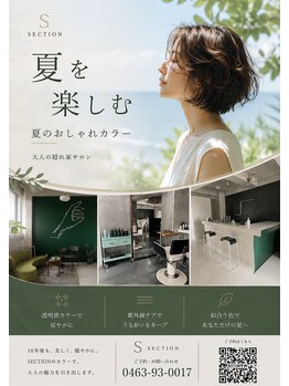 セクション(SECTION)の写真/【伊勢原駅4分/マンツーマン】脱白髪染め　透明感のあるカラー×髪質改善特化サロン♪メンズからも高い支持