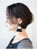 大人かわいい/エッジショート/丸みショート/無造作/小顔マッシュ