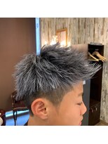 ヘアーアンドリラックス 十日市場店(hair & relax y-21) シルバーアッシュアップバング