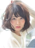 【ROUTEa】イルミナカラーで仕上げる透明感抜群ルーズボブ