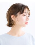 大人ミディウェーブ外ハネボブアッシュブラウン