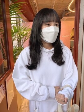 ローレンジウ(LOREN JU) 【髪質改善】シアーネイビーカラー