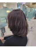 ミディアムレイヤーボブ