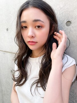 メーヴェ(Mowen) mowen×鎖骨ミディアム×ダークアッシュ×地毛風×艶髪