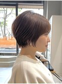 30代40代大人女性/前髪なしショートボブ/ショートヘア/髪質改善