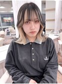 インナーカラー/ブロンドカラー/イエローアッシュ/ボブ/渋谷韓国