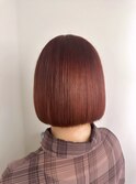 暖色カラーボブ