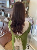 ピンクブラウンコテ巻き