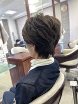 プログレス つくば店(PROGRESS by ヂェムクローバーヘアー) ミセスショート、脱白髪染めハイライトカラー