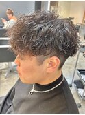 波巻きスパイラルパーマツイストスパイラルパーマメンズマッシュ