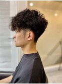 MEN'S HAIRダークアッシュ刈り上げ