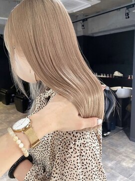 ペレ 栄店(PELE) デザインカラー/レイヤーカット/ウェットヘア/オリーブベージュ