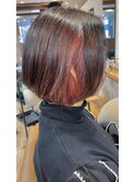 インナーカラー×グラデーションボブ
