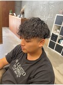 波巻きパーマ