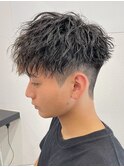マッシュスパイラルパーマツイストスパイラル波巻きメンズ