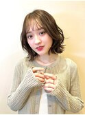 マロンベージュ/ボブ/前髪/レイヤー/髪質改善/縮毛矯正/立川