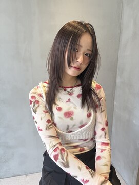 ニコ トウキョウ 渋谷(nico TOKYO) 顔まわりレイヤーハッシュレイヤー透明感オリーブグレージュ渋谷