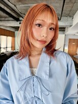 ノラジャーニー(NORA Journey) 【阿形】アプリコットオレンジレイヤーウルフハッシュカット