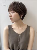 イメチェン小顔似合わせ30代40代50代グレージュショートボブ