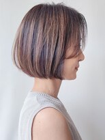 モリオフロムロンドン 原宿本店(morio from London) 【morio原宿】あごラインボブ　前髪長め明るめヘア　朝ラクヘア